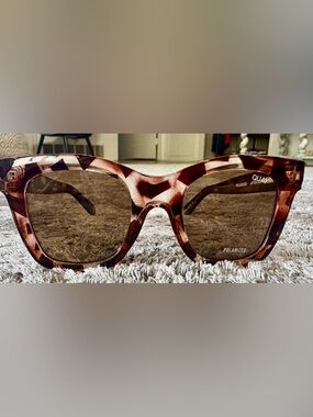 Quay Australia Tortoiseshell Frame Sunglasses with Brown Lenses